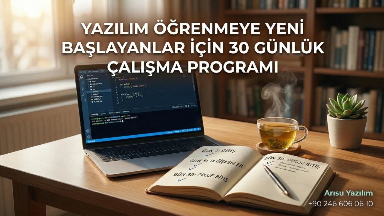 Yazılım Öğrenmeye Yeni Başlayanlar İçin 30 Günlük Çalışma Programı