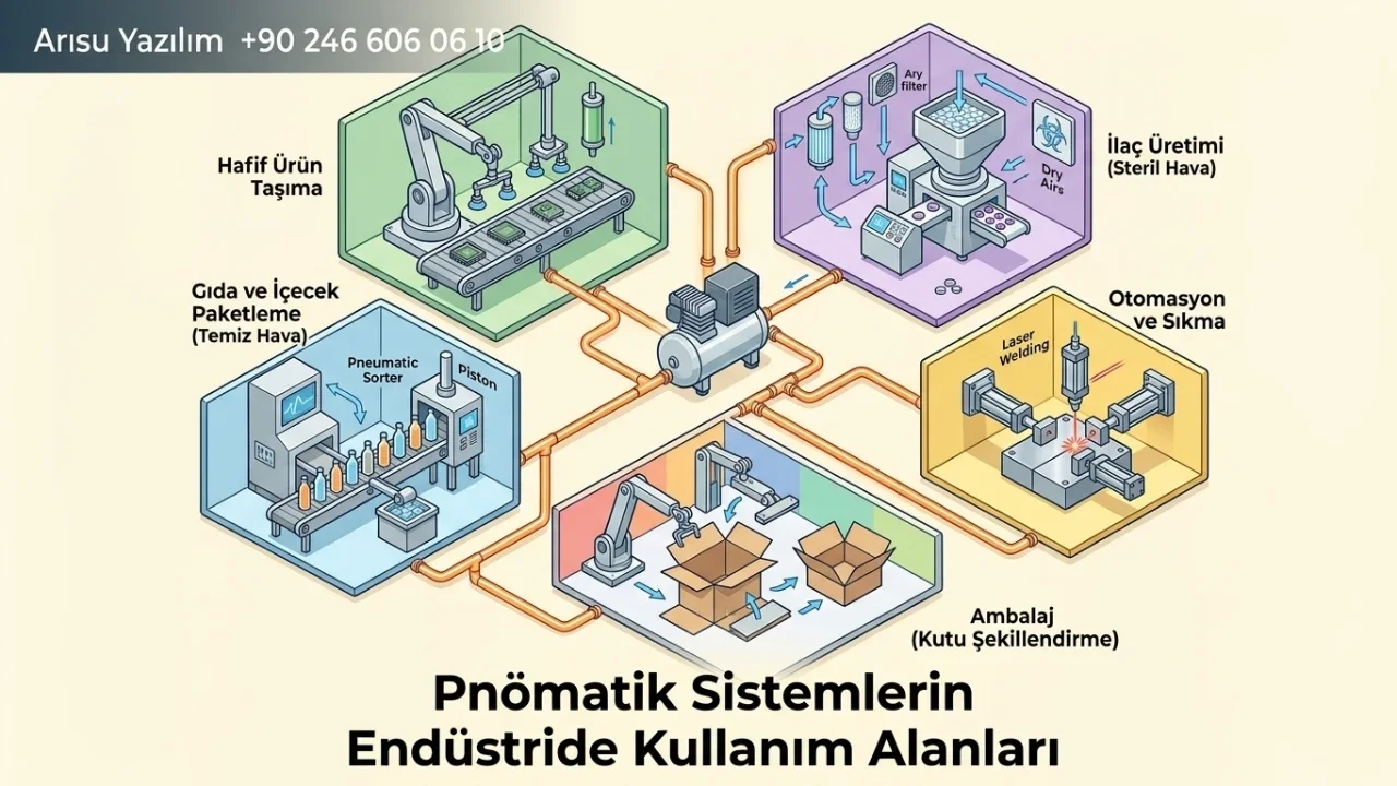 Pnömatik Sistemlerin Endüstride Kullanım Alanları
