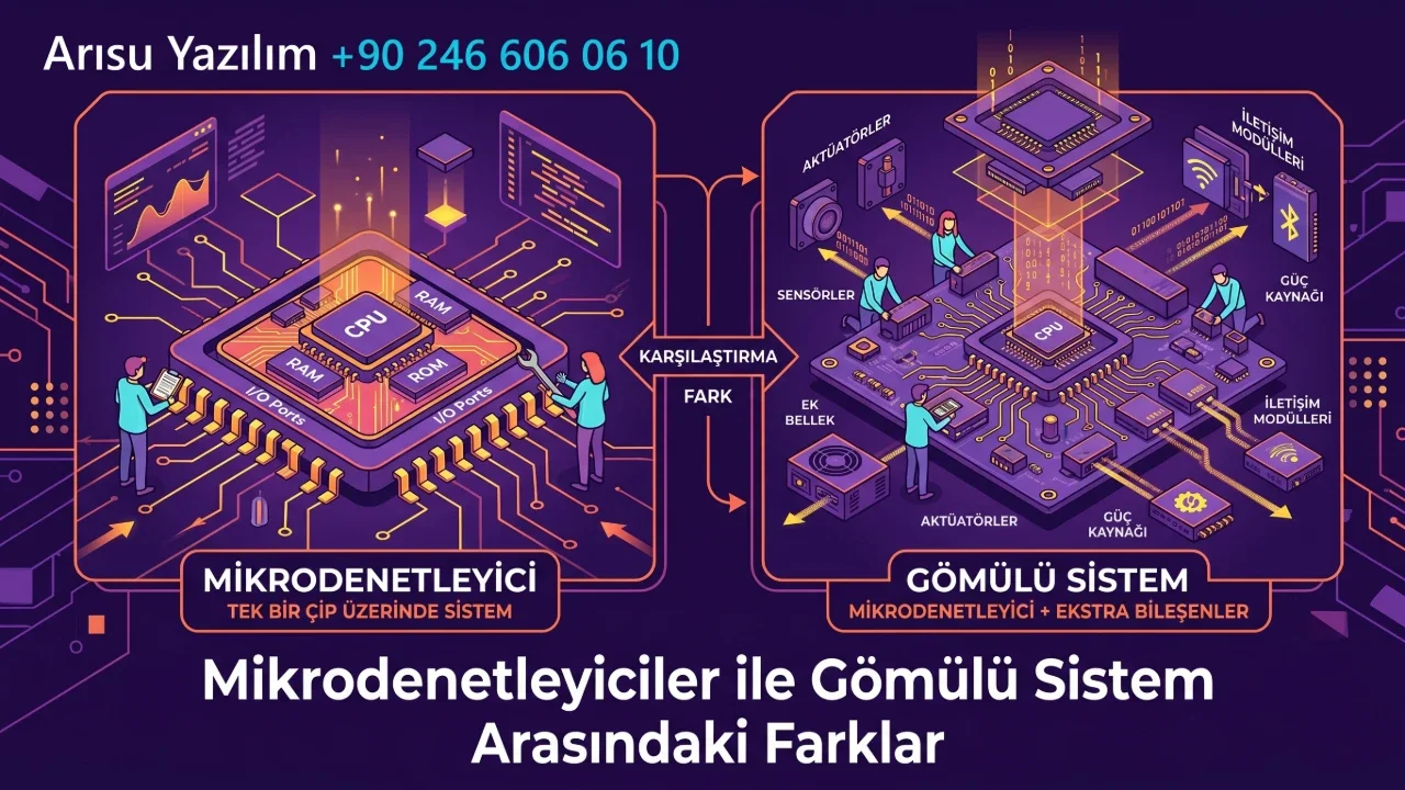 Mikrodenetleyiciler ile Gömülü Sistem Arasındaki Farklar