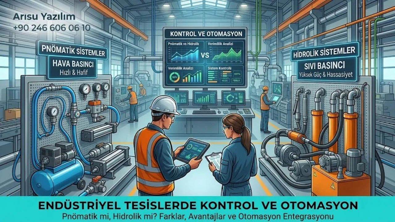 Endüstriyel Tesislerde Kontrol ve Otomasyon: Pnömatik mi, Hidrolik mi?